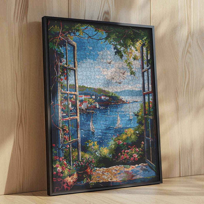 Seaside View from the Window Jigsaw Puzzle