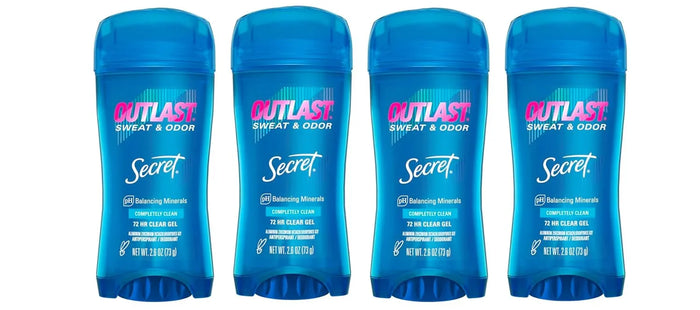 Secret Outlast Clear Gel Deodorant in Kenya - 4 Pack