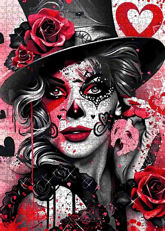 Seductive Rose Mask Beauty Jigsaw Puzzle