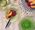 Vintage Hazel Atlas Green Glass Plates Set - lollygag