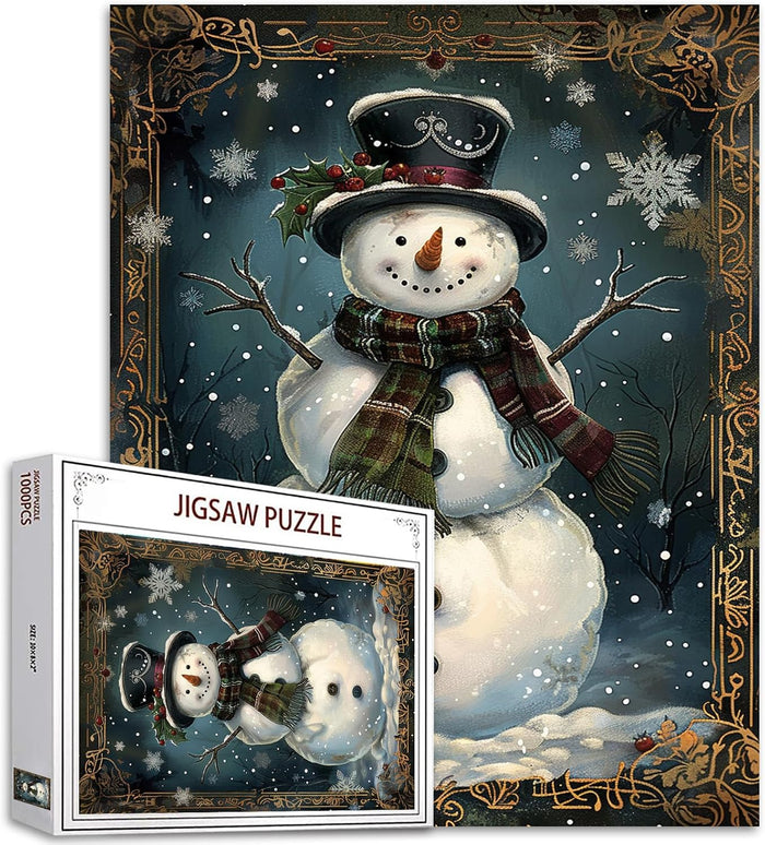 Snowman with Scarf Jigsaw Puzzles