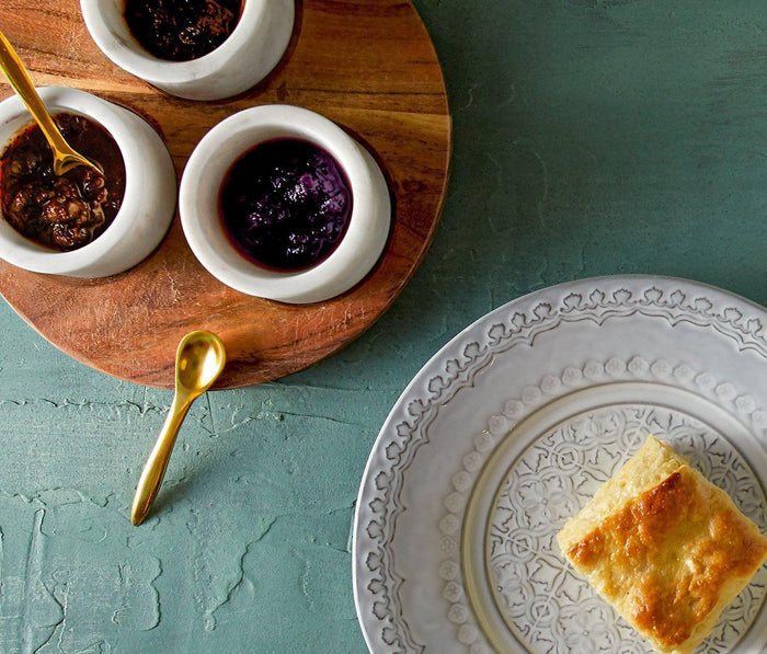 SoHo Wood & Marble 3 Condiment/Spice Dishes Set - lollygag