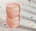 Vintage Spaghetti String Low Pink Glass