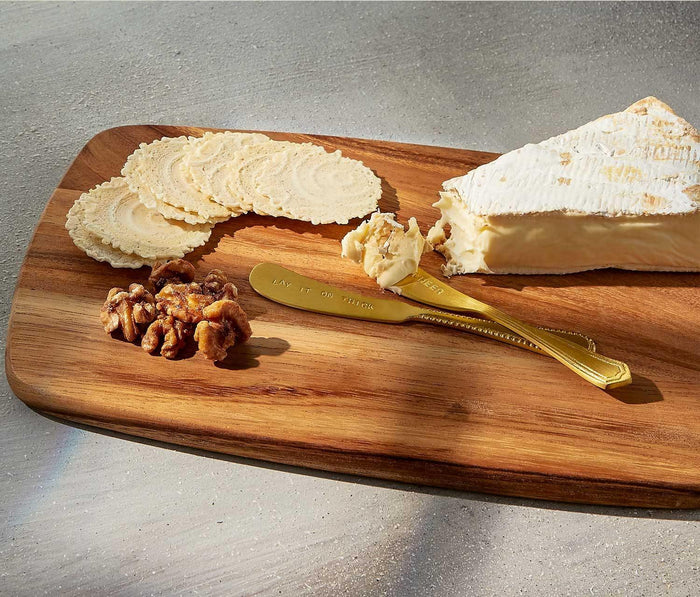 SoHo Acacia Wood Serving Board and Spread Knives Set