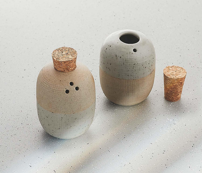 Solar Maison Stoneware Covered Sugar Pot/ Salt & Pepper Shaker Set- lollygag
