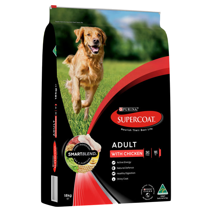 Supercoat Chicken Large Breed Adult Dry Dog Food 18kg-Habitat Pet Supplies