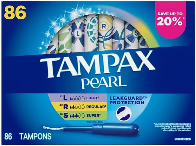 Tampax Pearl Advanced Tampons in Kenya - Assorted 86 Count