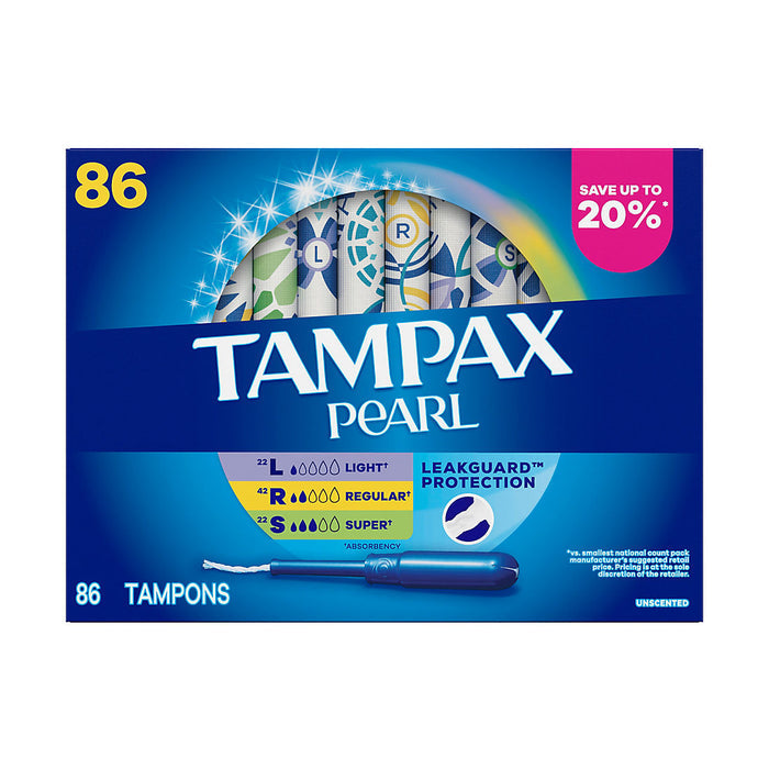 Tampax Pearl Advanced Tampons in Kenya - Assorted 86 Count