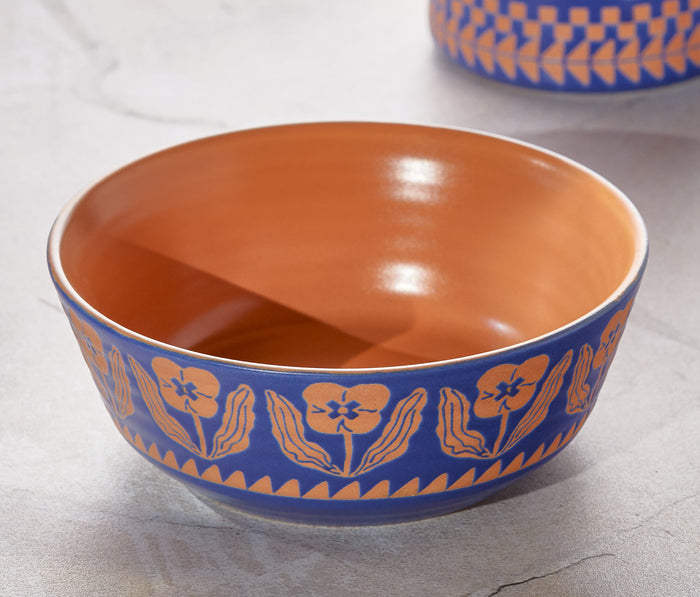 Floral patterned Teppi Imprint bowl- lollygag