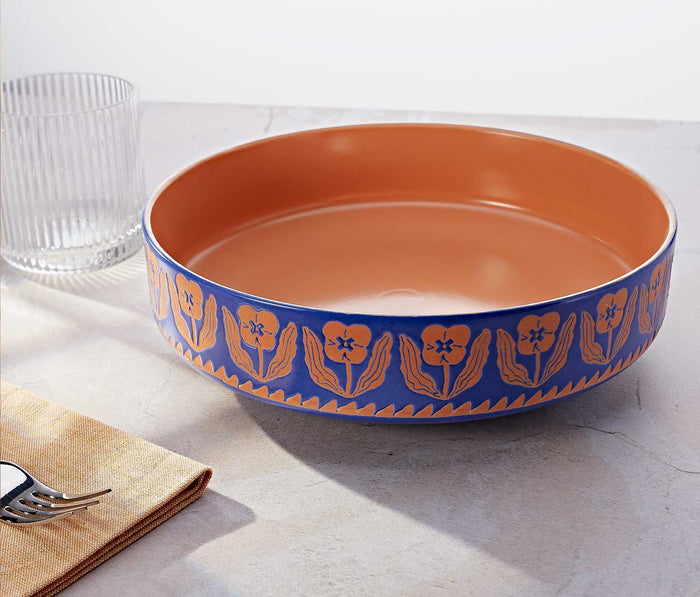 🔥 Teppi Imprint Large Low Serving Bowl Set - Lollygag