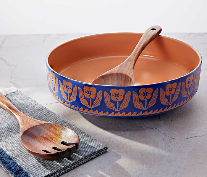 🔥 Teppi Imprint Large Low Serving Bowl Set - Lollygag