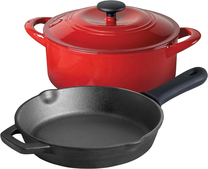 Tramontina 3-Piece Cast Iron Cookware Set, Blue - Detail 1