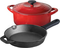 Tramontina 3-Piece Cast Iron Cookware Set, Red - Front