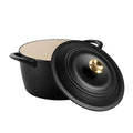 Tramontina 7 Qt Enameled Cast Iron Dutch Oven, Satin Black - Front