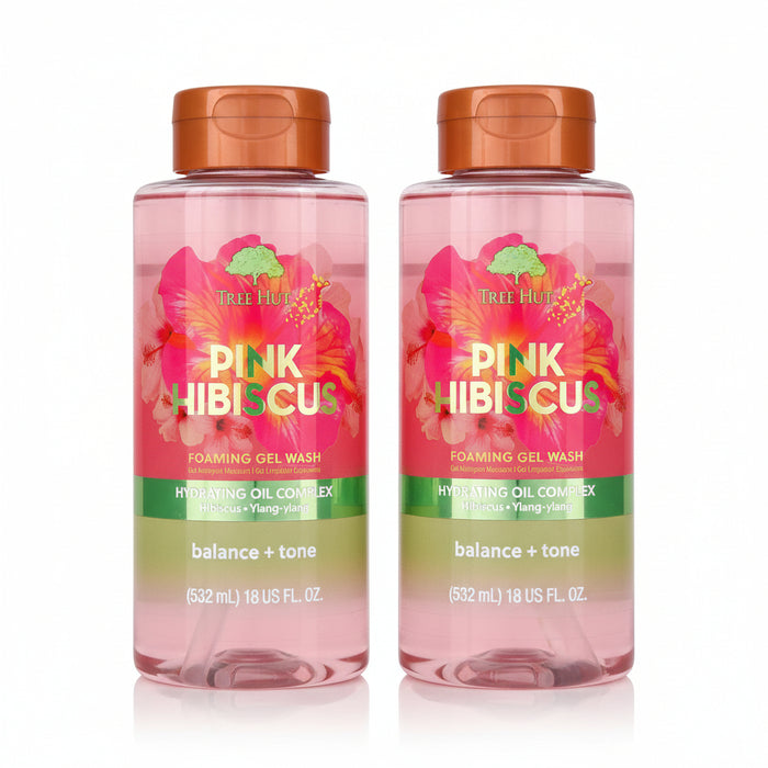 Tree Hut Pink Hibiscus Foaming Body Wash (2 Pack)