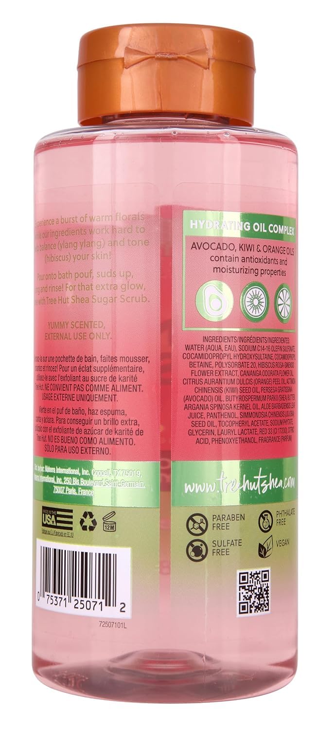 Tree Hut Pink Hibiscus Foaming Body Wash (2 Pack)