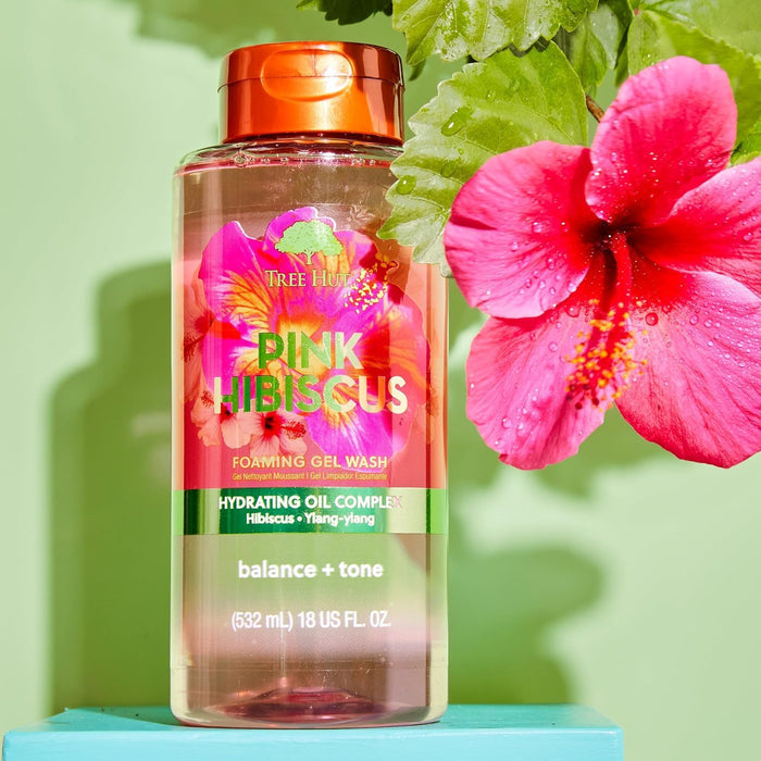 Tree Hut Pink Hibiscus Foaming Body Wash (2 Pack)