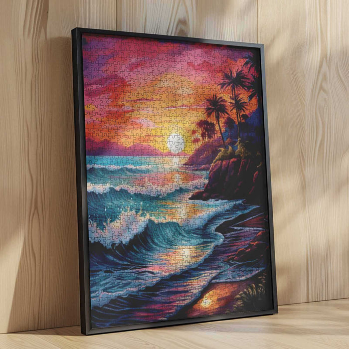 Tropical Sunset Shore Jigsaw Puzzle