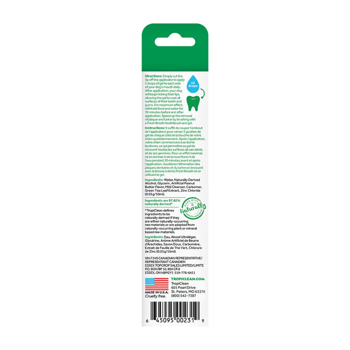 Tropiclean Fresh Breath Clean Teeth Gel Peanut Butter 59ml