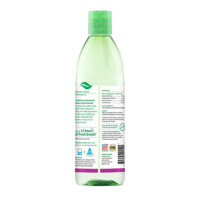 Tropiclean Fresh Breath Plus Hip and Joint Care Oral Care Additive 473ml