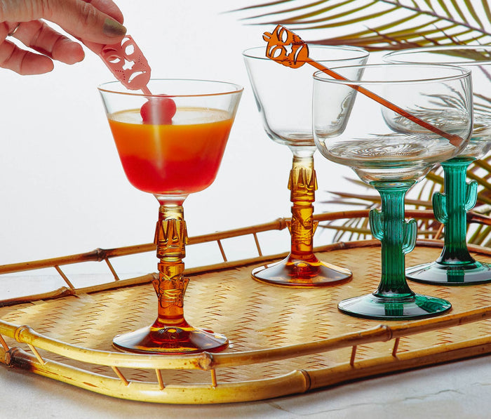 Tiki Mai Tai and margarita Glass Bar Set