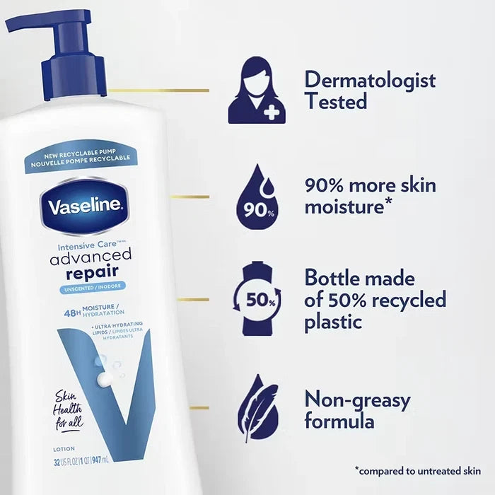 Vaseline Intensive Care Advanced Repair Unscented Body Lotion