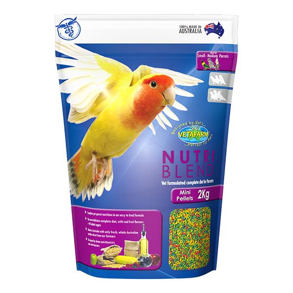 Vetafarm Nutriblend Mini Bird Pellets 2kg-Habitat Pet Supplies