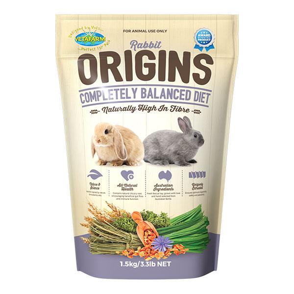 Vetafarm Rabbit Origins Small Animal Food 1.5kg-Habitat Pet Supplies