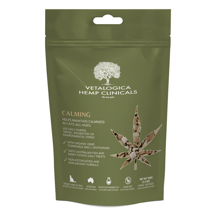 Vetalogica Hemp Clinicals Calming Cat Treats 100g*-Habitat Pet Supplies