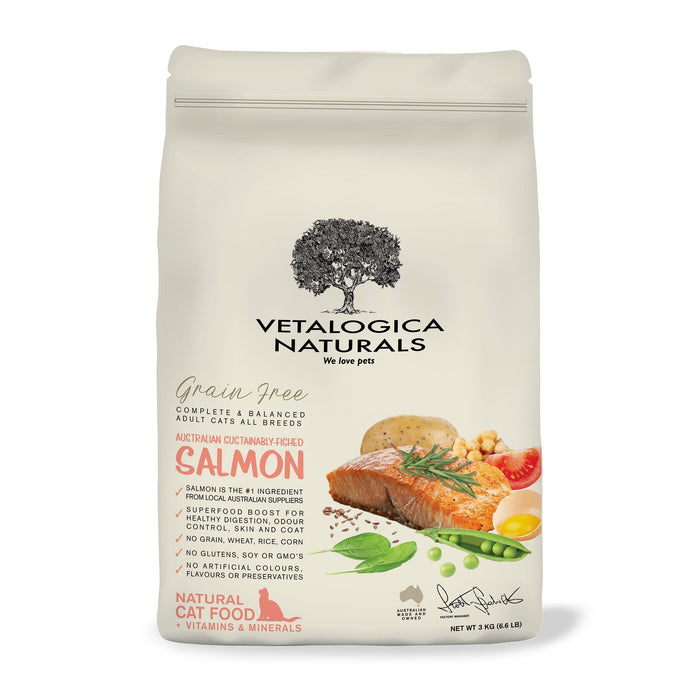 Vetalogica Naturals Grain Free Salmon Dry Cat Food 3kg