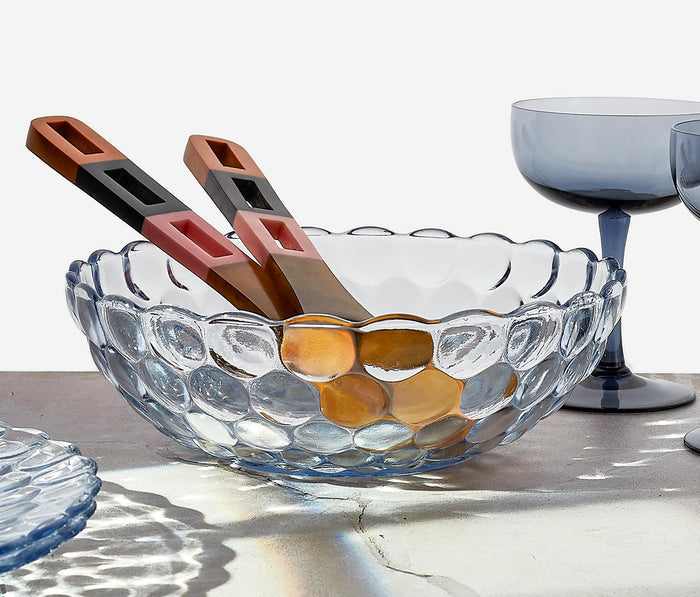 Anchor Hocking Blue Honeycomb Serving bowl - lollygag