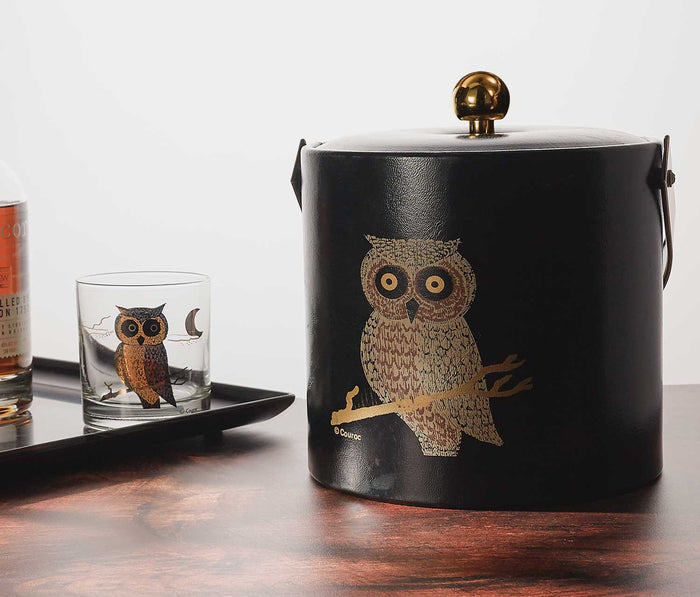 Vintage Mcm couroc of Monterey Owl Ice Bucket - lollygag