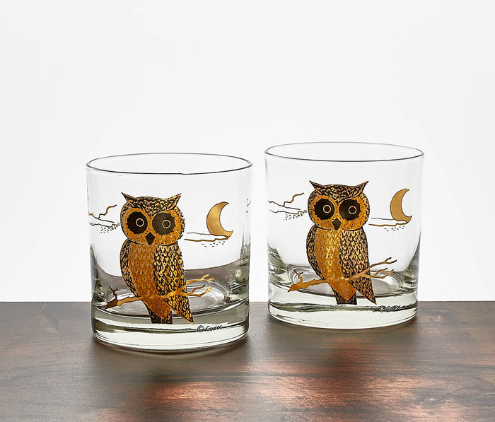 Couroc Of Monterey Owl Rocks Glass Set - Lollygag