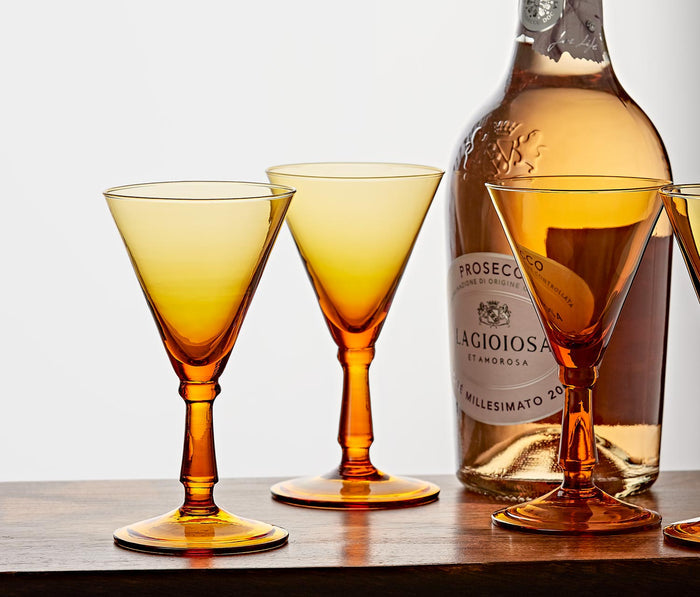 Vintage amber cordial glass set - lolltgag