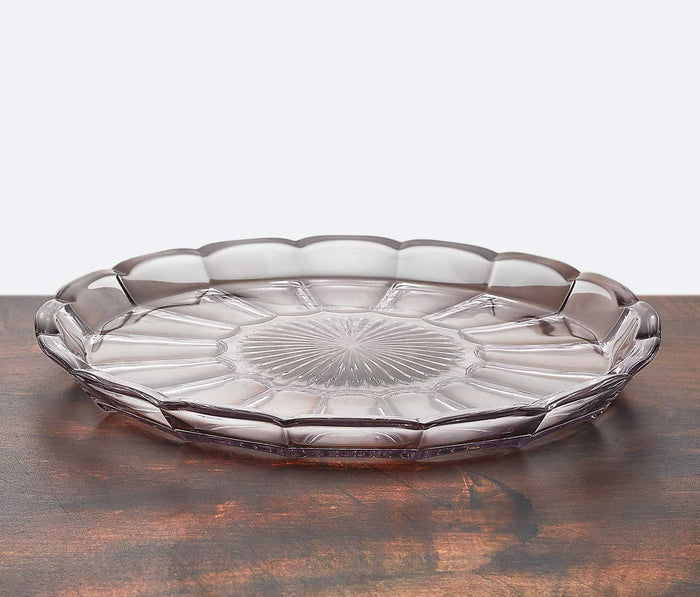 Vintage Purple glass cake serving plate - lollygag