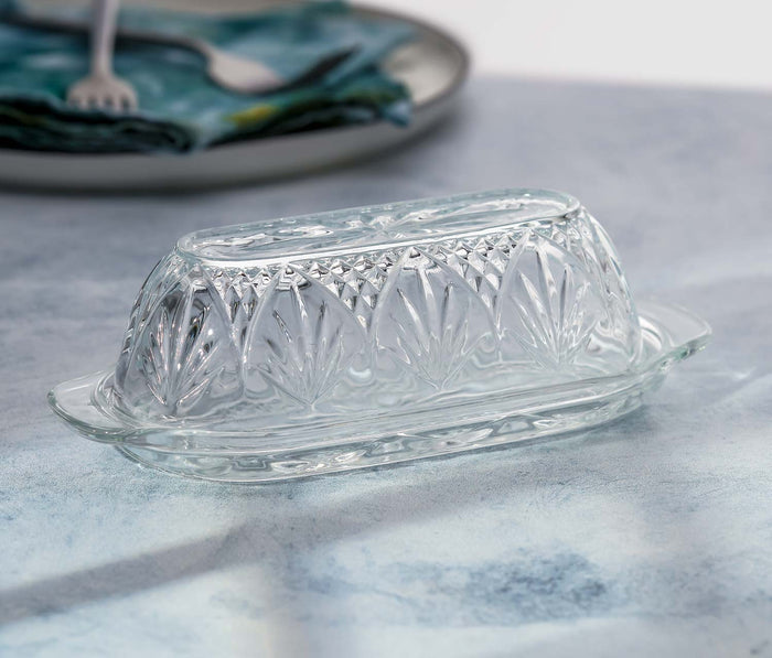 Vintage Mikasa Royal Suite Covered Glass Butter Dish - Lollygag