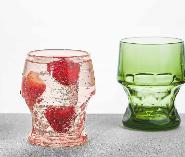 Vintage Georgian Honeycomb Glass Pastel Set - Lollygag