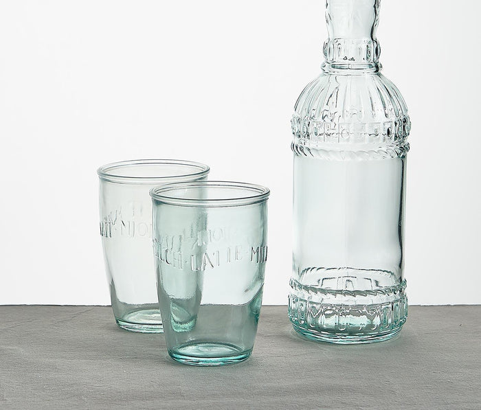 Vintage Carafe and Glass Beverage Set