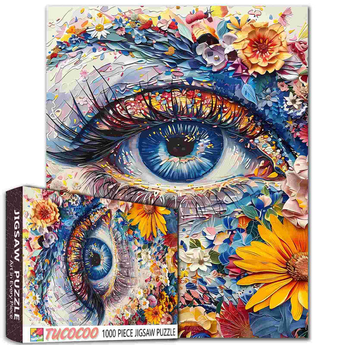 Vivid Floral Eye Jigsaw Puzzle - Tucocoo