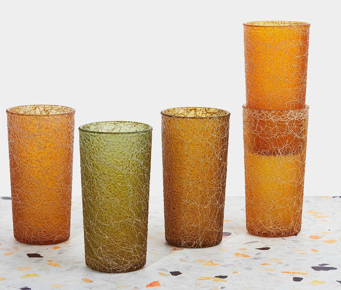 Vintage Spaghetti Glasses: set of 5 - lollygag
