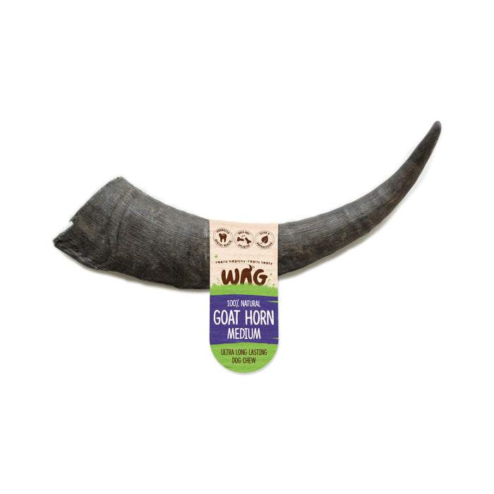 Wag Goat Horn Medium Dog Chew Treat-Habitat Pet Supplies