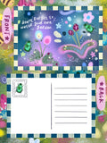 'water your garden' postcard