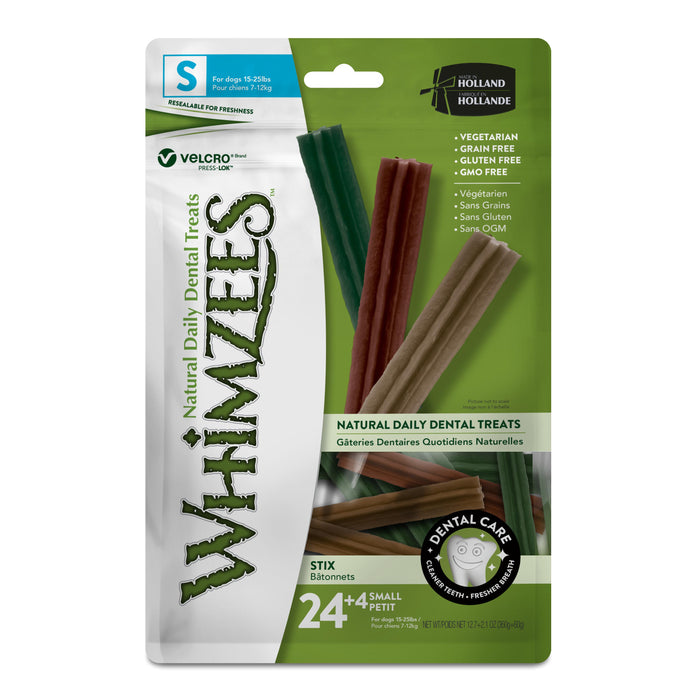 Whimzees Stix Dental Dog Treats Small 28 Pack-Habitat Pet Supplies