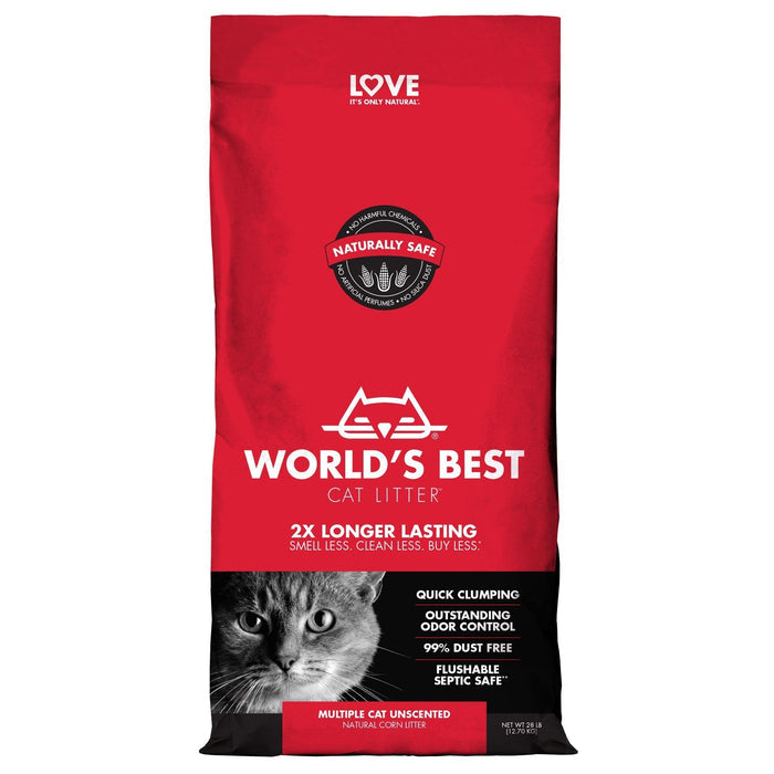 Worlds Best Multiple Cat Clumping Cat Litter 12.7kg-Habitat Pet Supplies