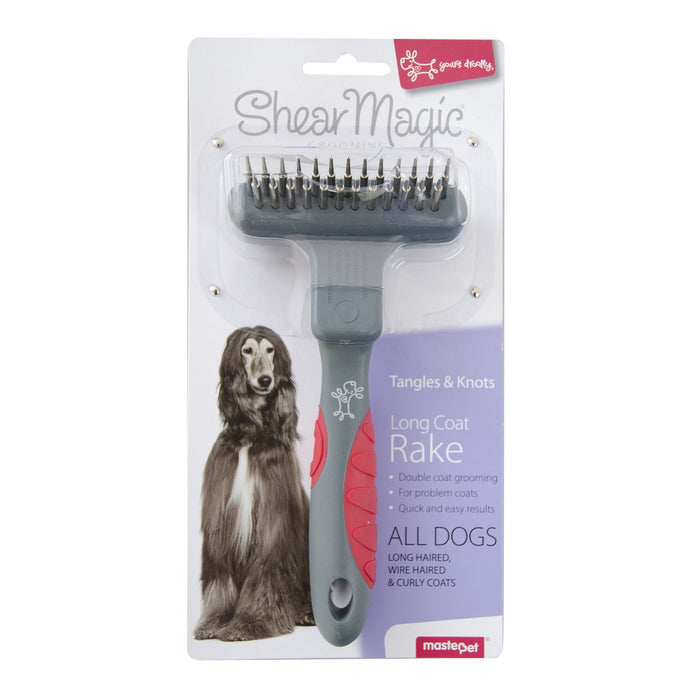 Yours Droolly Shear Magic Coat Rake for Long Coats-Habitat Pet Supplies