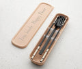 Black Reusable Travel Flatware Set - lollygag