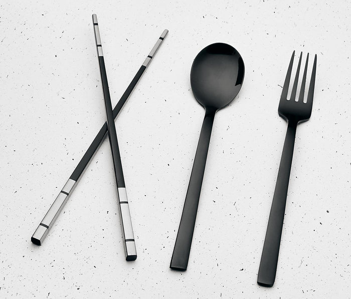 Black Reusable Travel Flatware Set - lollygag