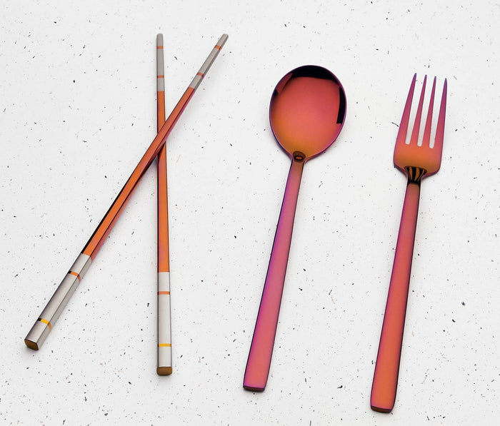 Ombre reusable travel flatware set - lollygag