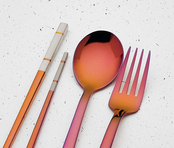 Ombre reusable travel flatware set - lollygag