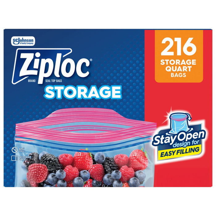 Ziploc Seal Top Quart Bags, 216 Count